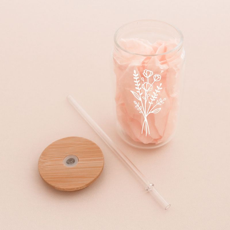 Wildflower Iced Coffee Glass