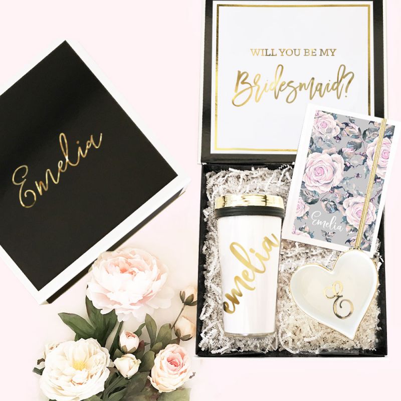 Personalized Travel Tumblers - Gold Lid