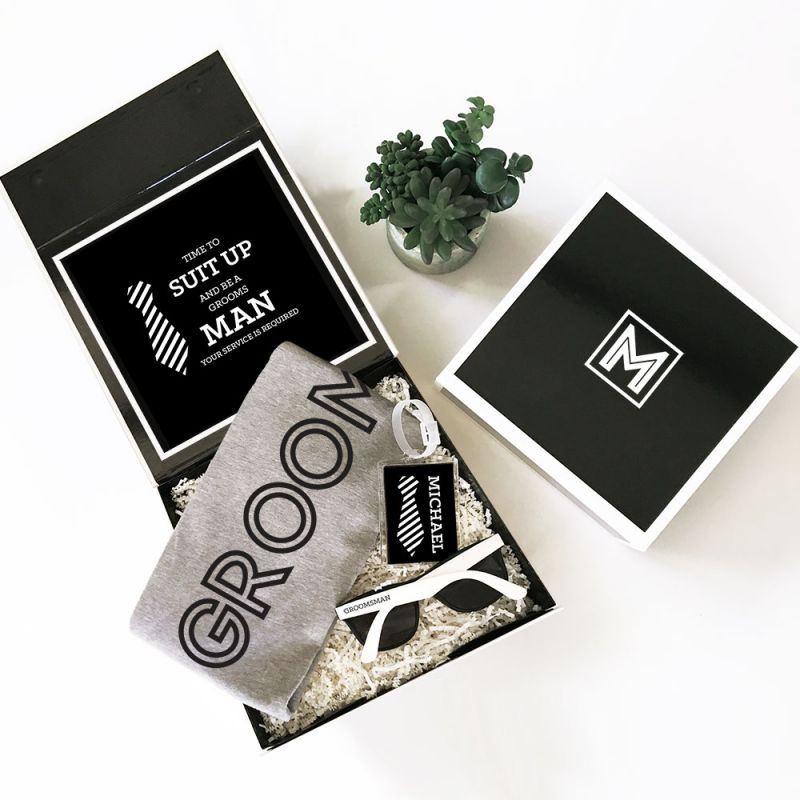 Black Monogram Gift Box