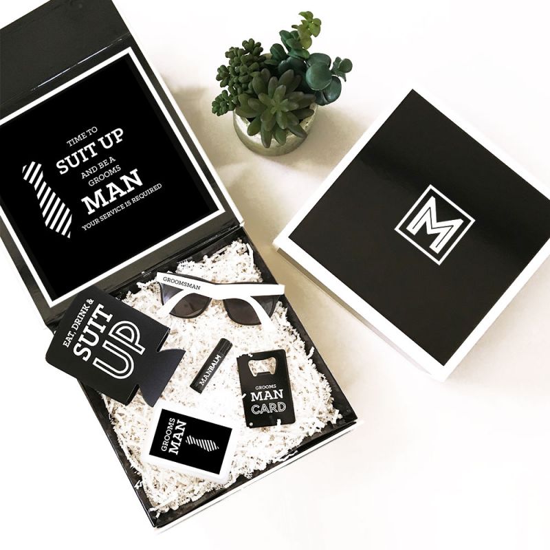 Black Monogram Gift Box