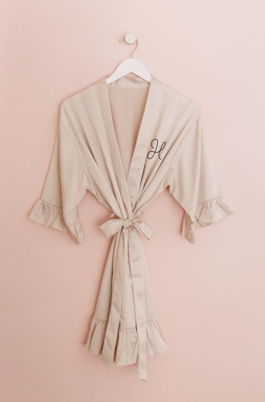 Monogram Ruffled Robe