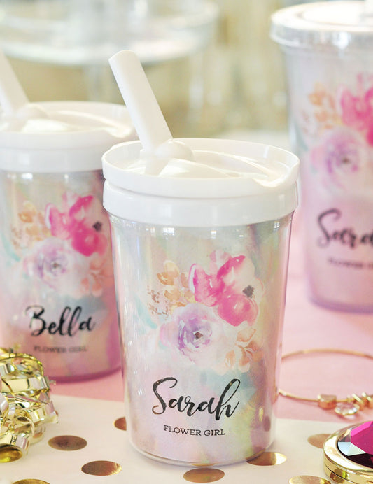 Flower Girl Sippy Cups