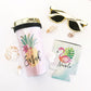 Personalized Tropical Beach Travel Tumblers - Gold Lid