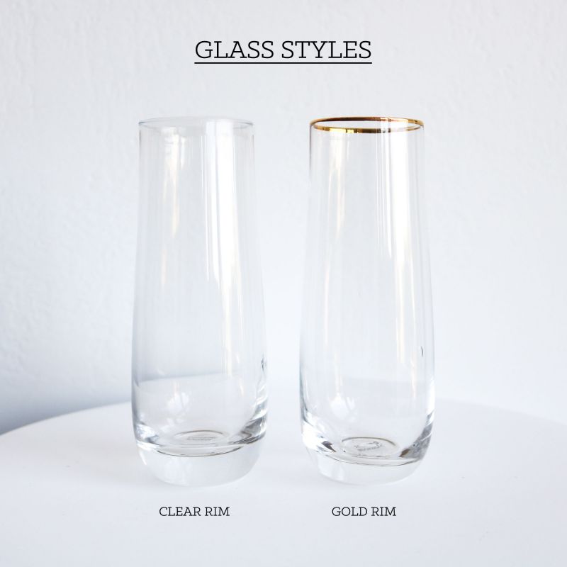 Mr & Mrs Stemless Glass