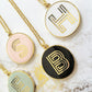 Round Gold Monogram Necklace