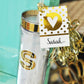 Metallic Gold Monogram Tumblers