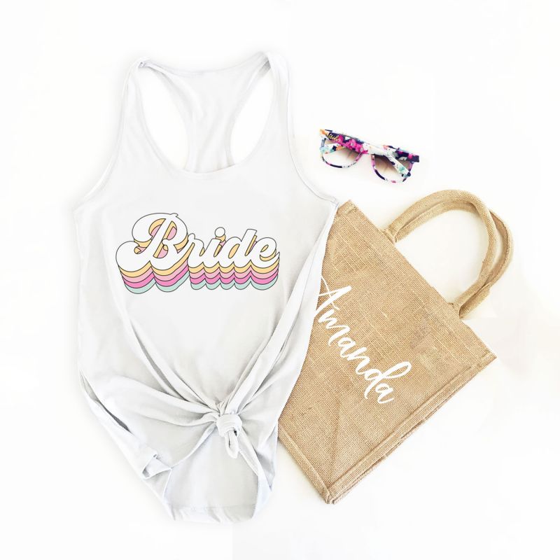 Retro Bridal Party Tank Tops