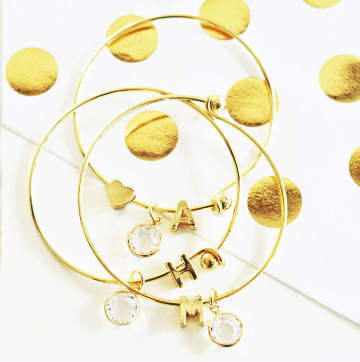 Child's Gold Monogram Bracelet