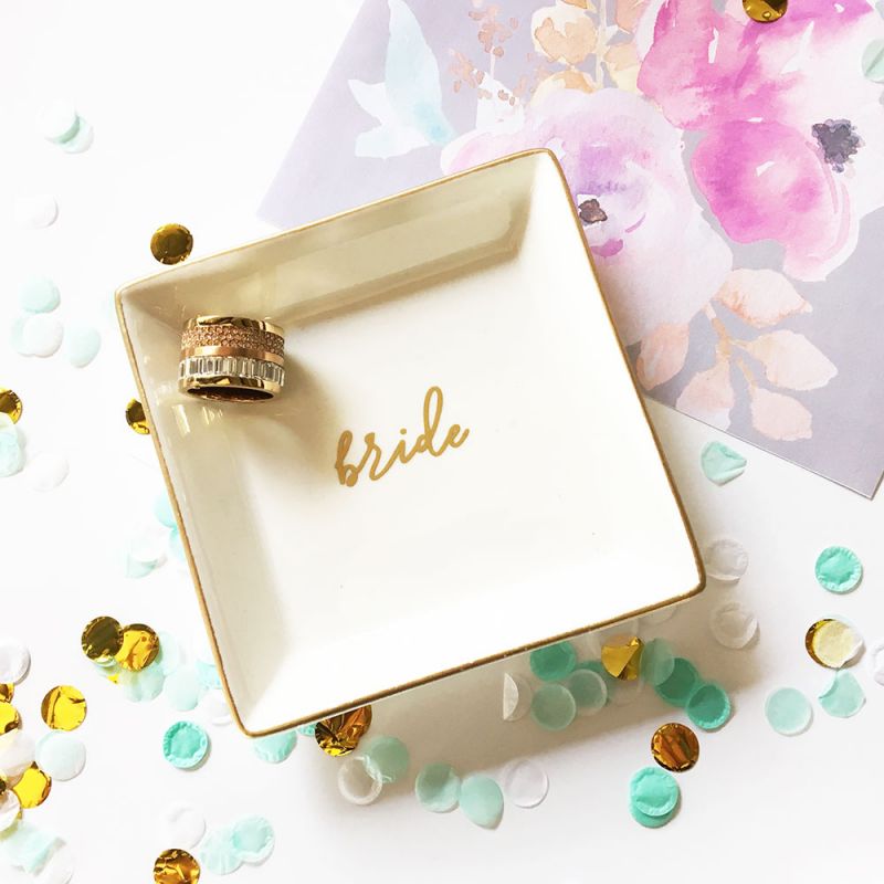 Script Colored Ring Dish