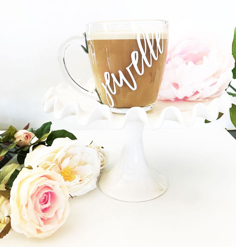 Personalized Glass Coffee Mug