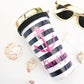 Personalized Tropical Beach Travel Tumblers - Gold Lid