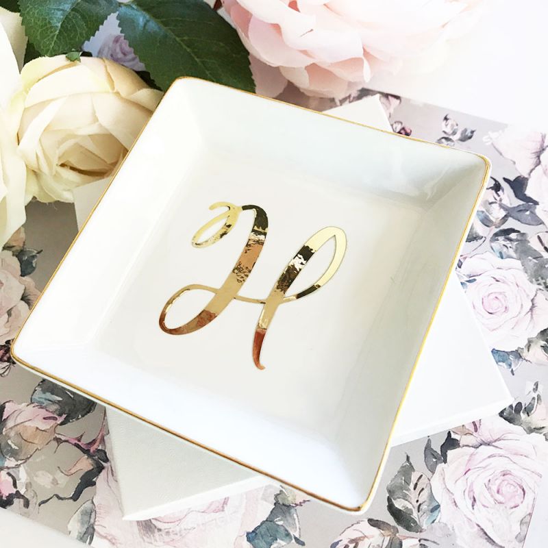 Script Colored Ring Dish