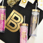 Metallic Gold Monogram Tumblers