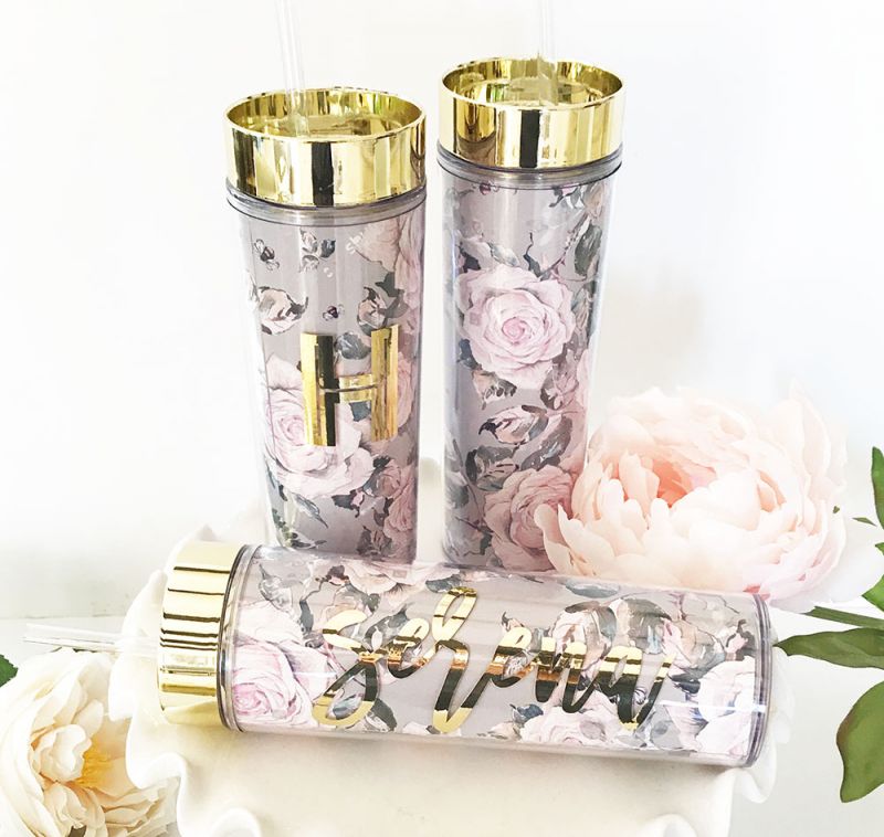 Personalized Rose Garden Tumbler