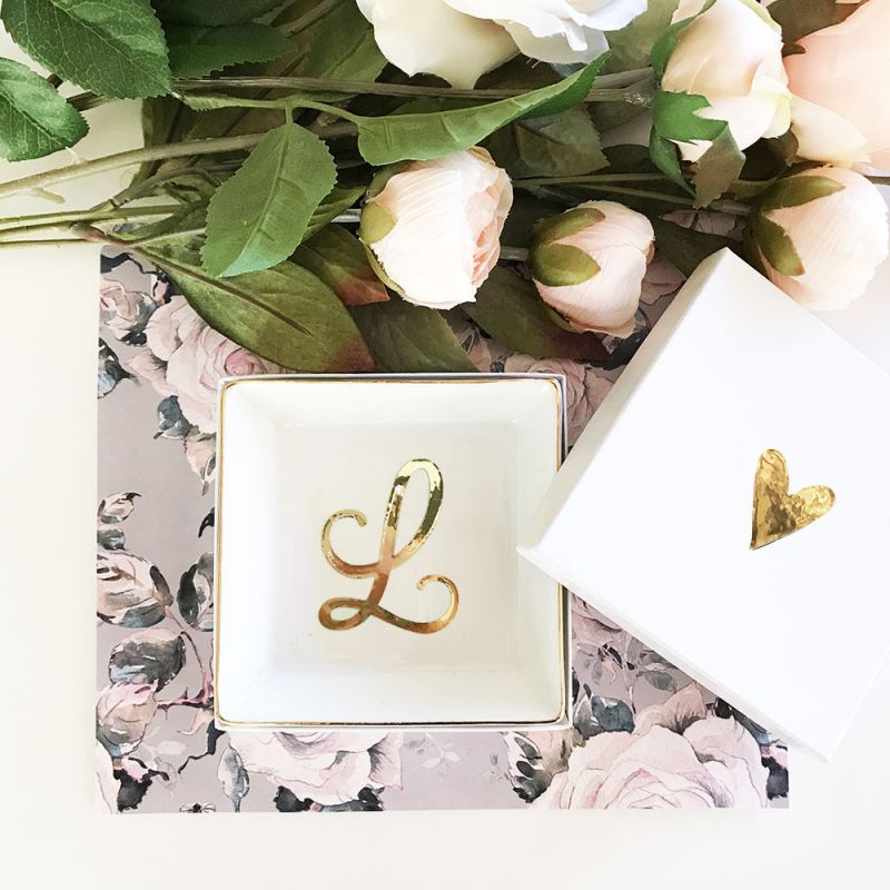 Script Colored Ring Dish