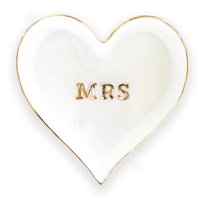 Best Wishes Mrs Heart Ring Dish