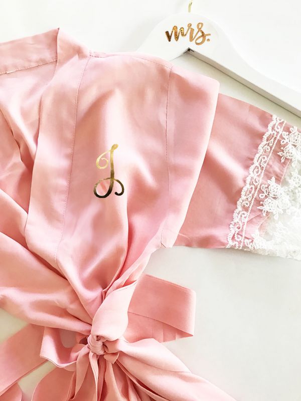 Monogram Cotton Lace Robes