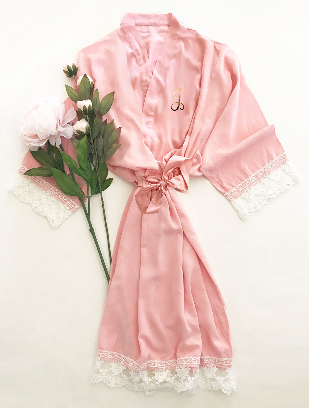 Monogram Cotton Lace Robes