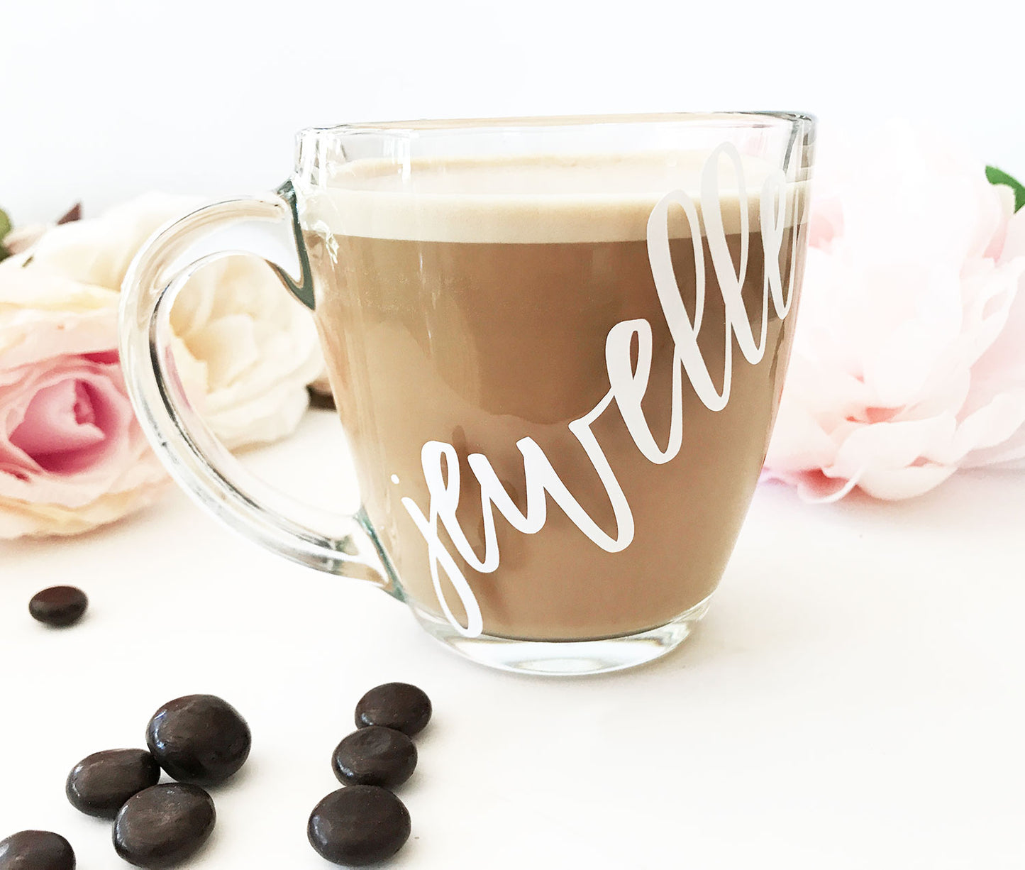 Personalized Glass Coffee Mug