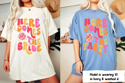 Groovy Bachelorette Party Shirts, Retro Bachelorette Shirt, Here Come The Bride Shirt, Retro Bride, Bridal Party Shirt Women,Bridesmaid Gift