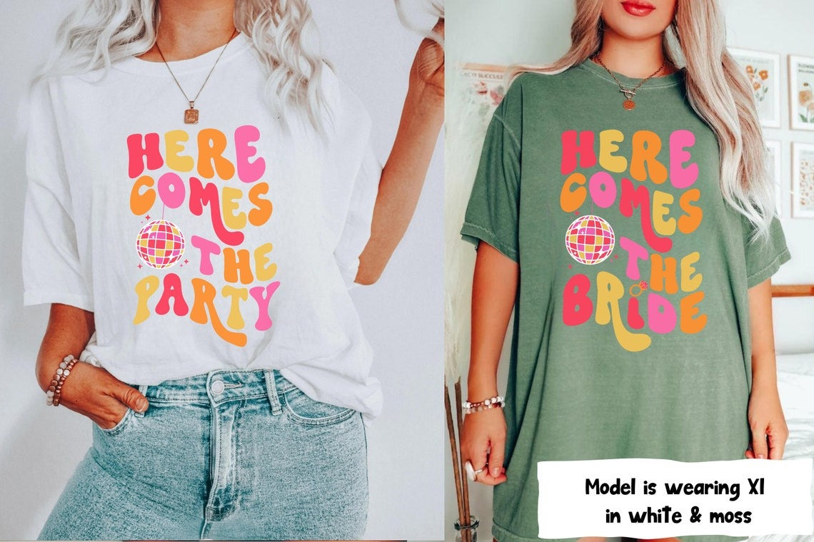 Groovy Bachelorette Party Shirts, Retro Bachelorette Shirt, Here Come The Bride Shirt, Retro Bride, Bridal Party Shirt Women,Bridesmaid Gift