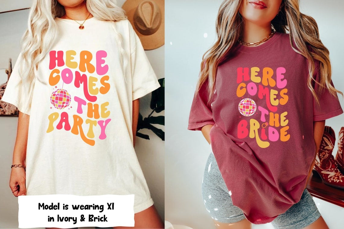 Groovy Bachelorette Party Shirts, Retro Bachelorette Shirt, Here Come The Bride Shirt, Retro Bride, Bridal Party Shirt Women,Bridesmaid Gift