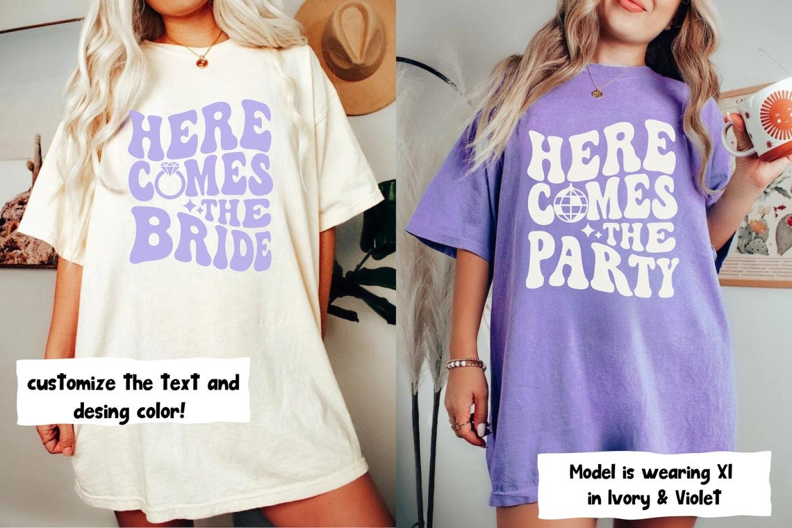 Groovy Bachelorette Party Shirts, Retro Bachelorette Shirt, Here Come The Bride Shirt, Retro Bride, Bridal Party Shirt Women,Bridesmaid Gift