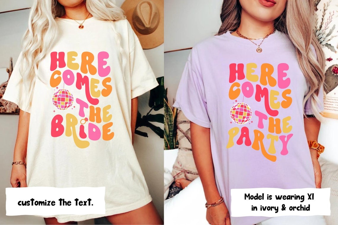 Groovy Bachelorette Party Shirts, Retro Bachelorette Shirt, Here Come The Bride Shirt, Retro Bride, Bridal Party Shirt Women,Bridesmaid Gift