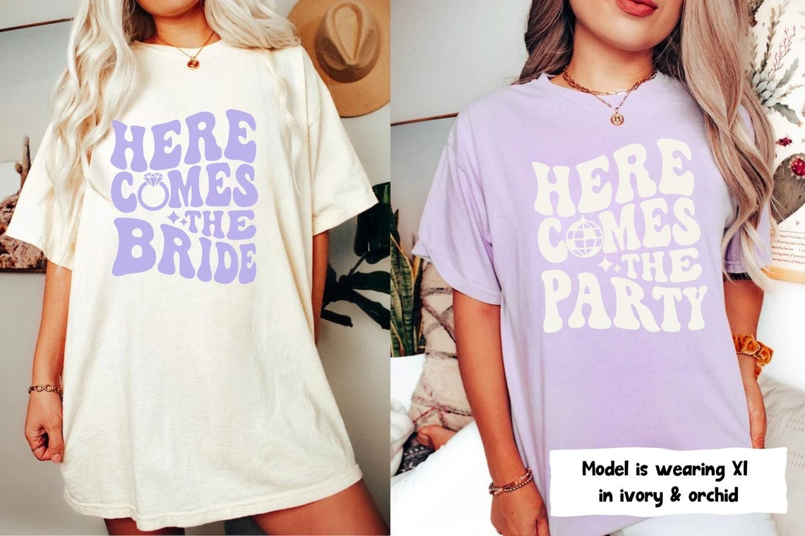 Groovy Bachelorette Party Shirts, Retro Bachelorette Shirt, Here Come The Bride Shirt, Retro Bride, Bridal Party Shirt Women,Bridesmaid Gift