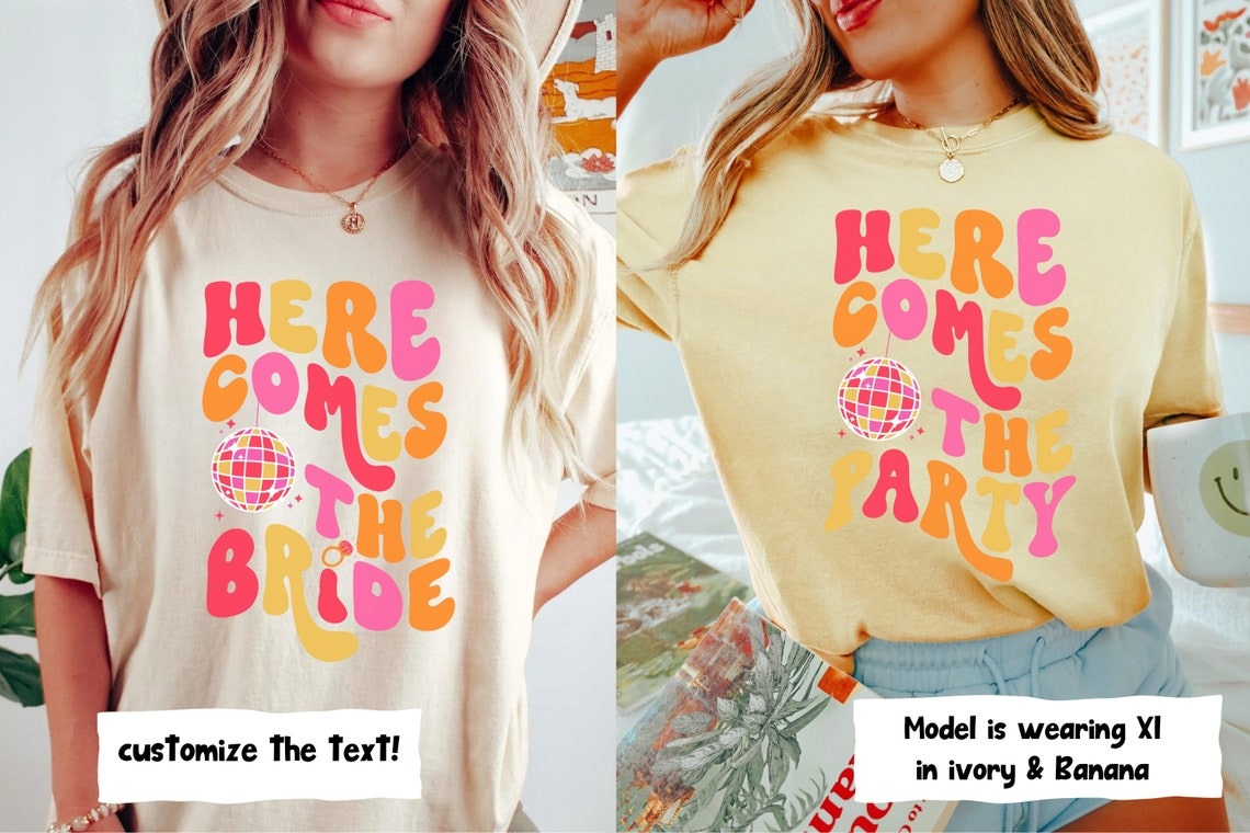 Groovy Bachelorette Party Shirts, Retro Bachelorette Shirt, Here Come The Bride Shirt, Retro Bride, Bridal Party Shirt Women,Bridesmaid Gift