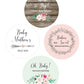 Personalized Floral Garden Round Labels
