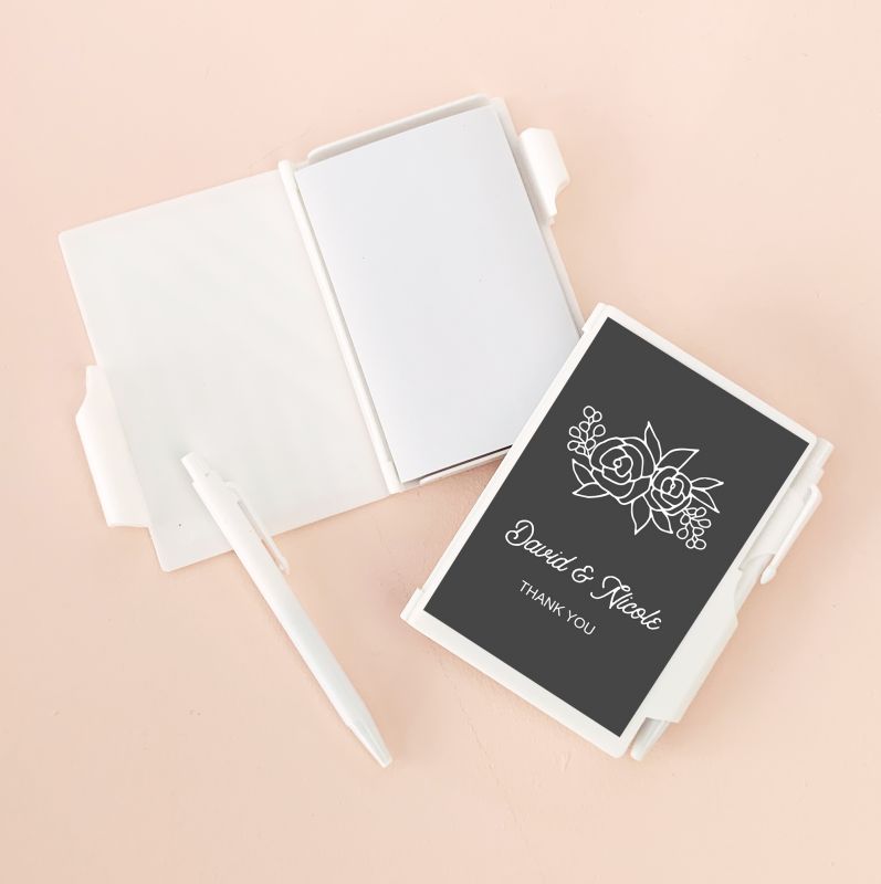 Floral Silhouette Notebook Favors