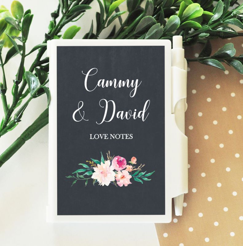 Personalized Floral Garden Notebook Favors