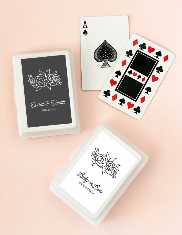 Floral Silhouette Playing Cards