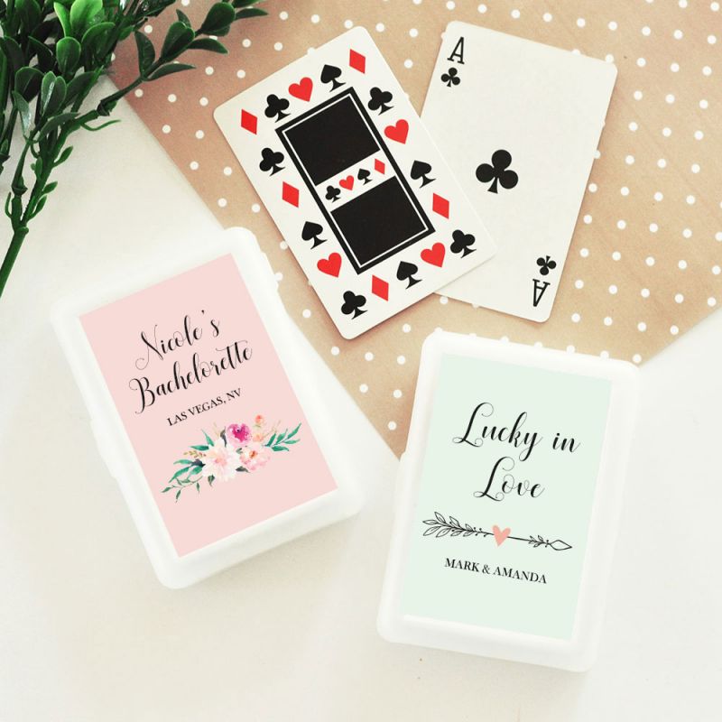 Personalized Floral Garden Playing Cards