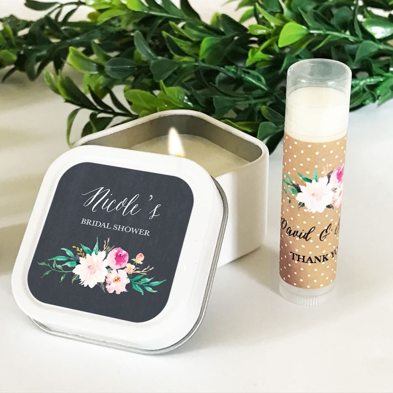 Floral Garden Square Candle Tins