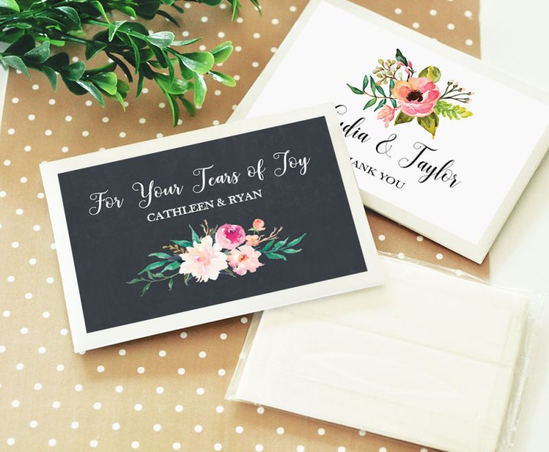 Personalized Floral Garden Tissue Packs