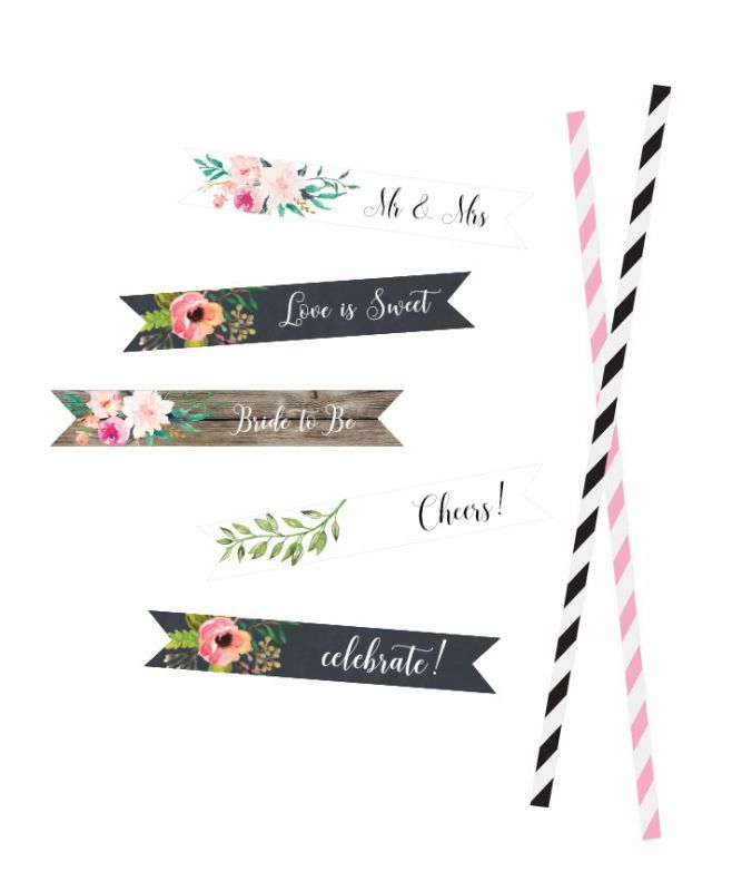 Personalized Floral Garden Flag Labels