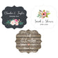 Personalized Floral Garden Frame Labels