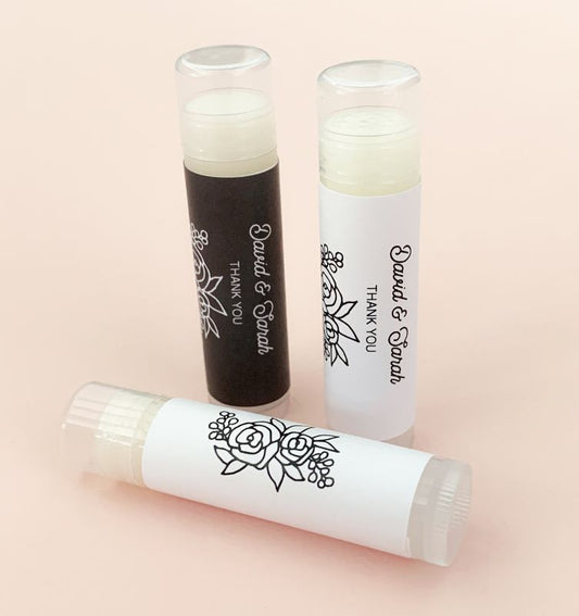 Floral Silhouette Lip Balm Tubes