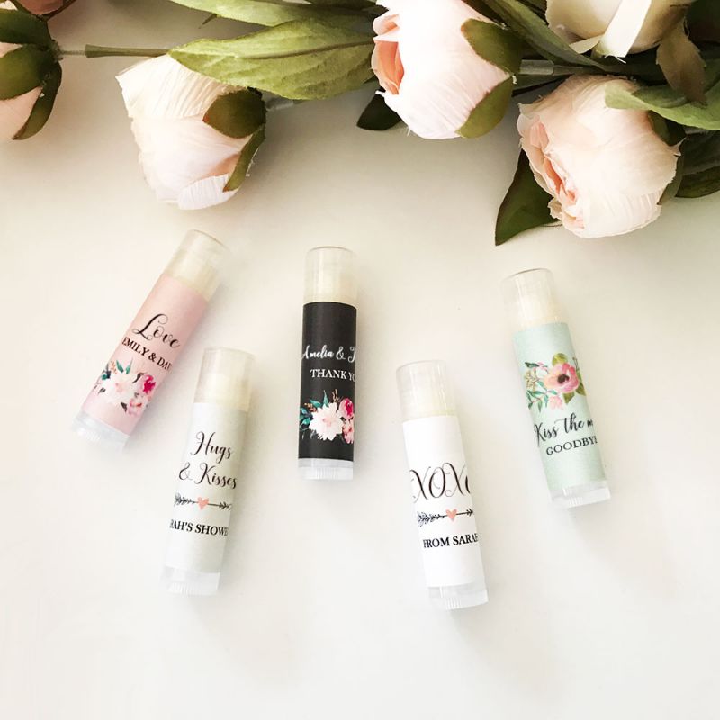 Personalized Floral Garden Lip Balm Tubes