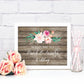 Floral Garden Custom Text Wedding Sign