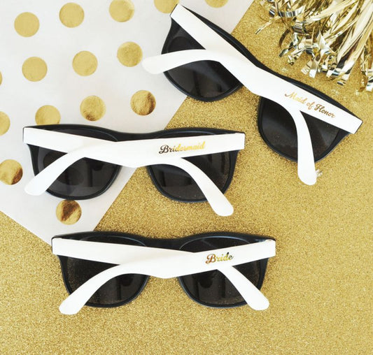 White Bridal Party Sunglasses (set of 6)