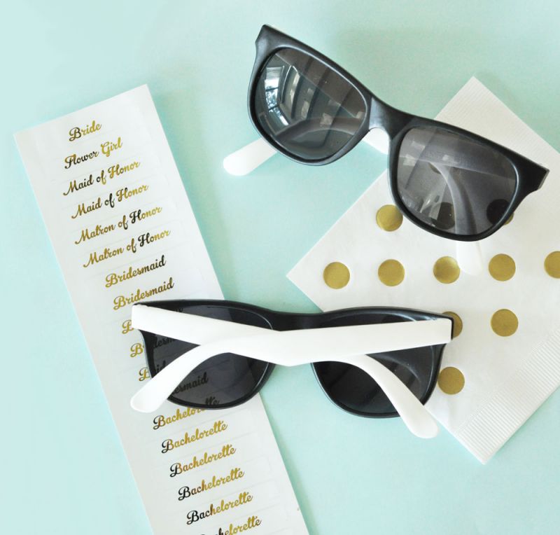 White Bridal Party Sunglasses (set of 6)