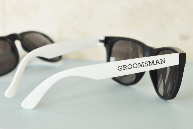 White Groom & Groomsman Sunglasses (set of 6)