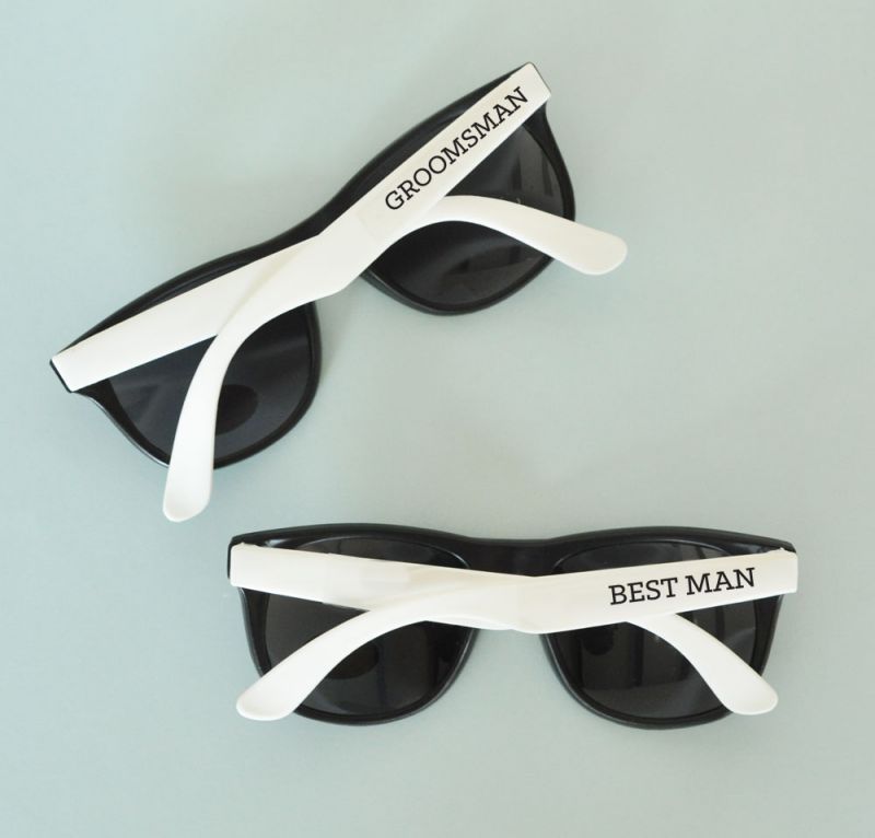 White Groom & Groomsman Sunglasses (set of 6)