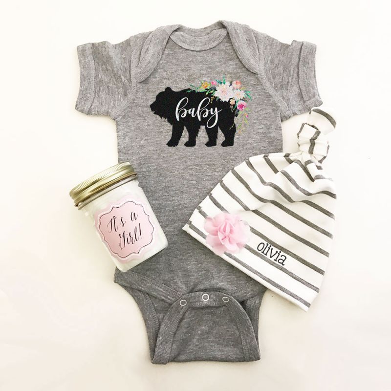 Rustic Baby Shower Bodysuit