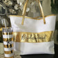 Bridal Party Gold Stripe Bag