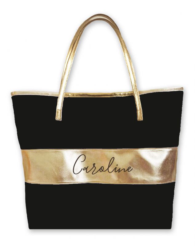 Personalized Striped Tote