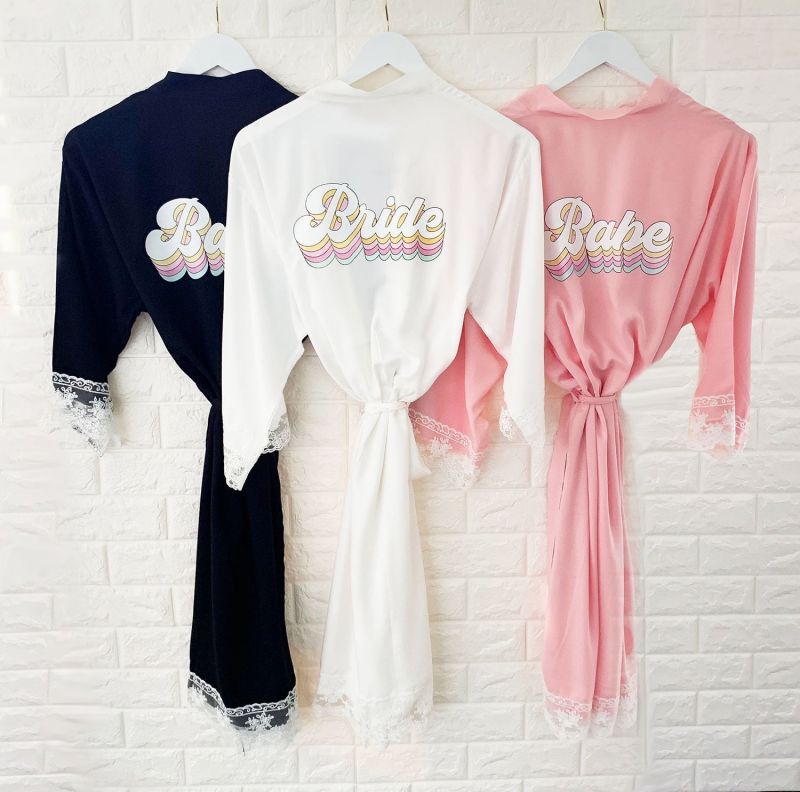 Retro Wedding Cotton Lace Robes